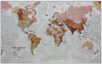 World executive wandkaart geplastificeerd Maps International first image