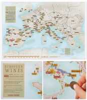 Europe Vins Collect & Scratch carte murale Maps International first image