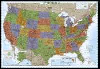 USA political decorator enlarged wall map laminated National Geographic 22082 first image