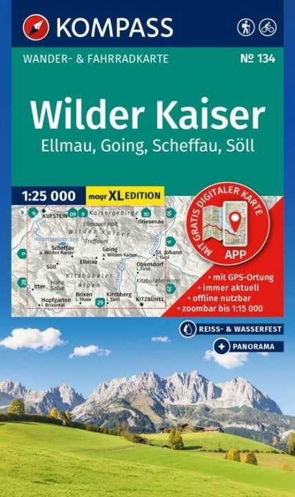 Wilder Kaise-Ellmau-Going-Scheffau-Söll KOMPASS 134