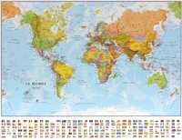 Monde politiek wandkaart Maps International first image