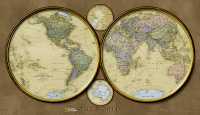 World Hemispheres carte murale plastifiée National Geographic 20547 first image