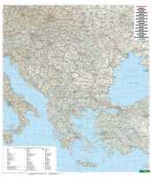 Balkans / Europe South Eastern wall map laminated Freytag & Berndt first image