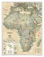 Africa politiek antiek wandkaart geplastificeerd National Geographic 20430 first image