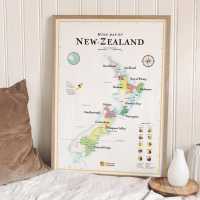 New Zealand Wine map La carte des vins first image