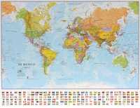 Wereld politiek wandkaart geplastificeerd Maps International first image