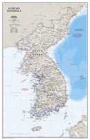 Korea schiereiland wandkaart National Geographic 20740 first image