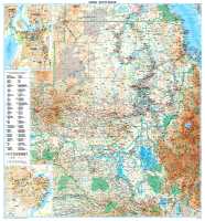 Sudan / Sudan South geographical wall map laminated Gizimap first image
