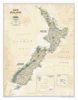 Nouvelle Zélande antique carte murale plastifiée National Geographic 21163 first image