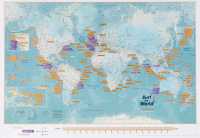 Surf the World Collect & Scratch wandkaart Maps International first image