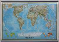 World political laminated with hanging strips National Geographic 22005 first image