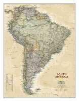 America South political antique wall map National Geographic 20448 first image