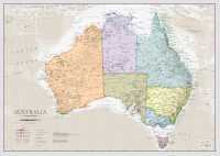 Australia political classic wandkaart Maps International first image