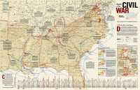 Battles of the Civil War wall map National Geographic 20346 first image