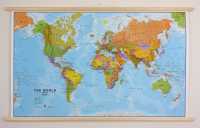 World politique plastifié avec lattes en bois Maps International first image