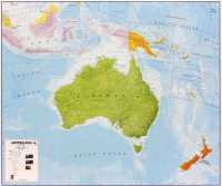 Australasië politiek wandkaart Maps International first image