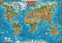 World children's map carte murale plastifiée Dino's Children's Maps first image