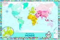 Monde pour enfants wandkaart geplastificeerd 811 mich Michelin first image