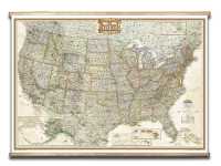 USA political antique enlarged laminated with wooden bars National Geographic 20115 first image