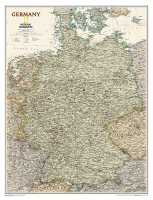 Germany antique wall map laminated National Geographic 20456 first image