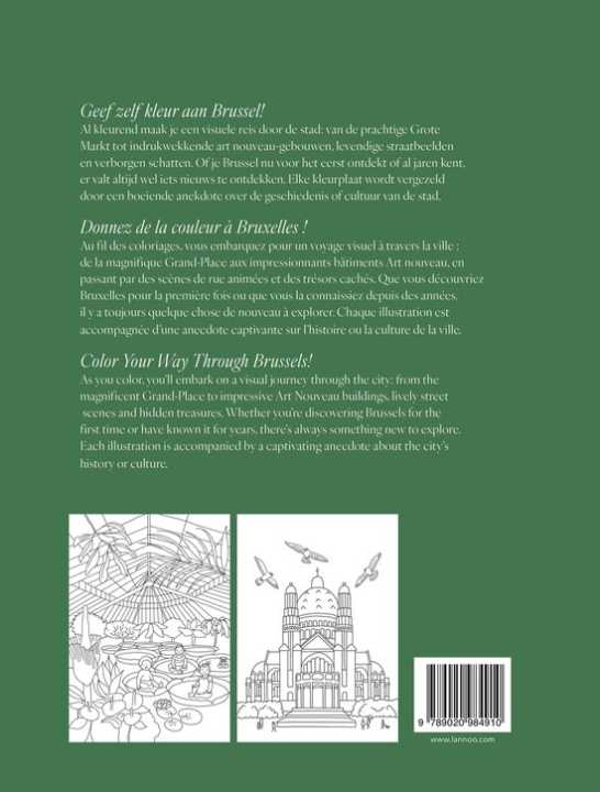 Kleurboek Carnet de coloriage Brussel Bruxelles Lannoo