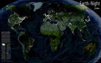 La terre la nuit carte murale plastifiée National Geographic 20306 first image