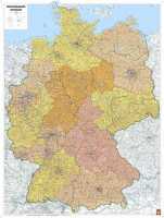 Germany postcode area wall map laminated Freytag & Berndt first image