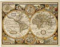World antique 1651 wall map Freytag & Berndt first image