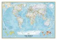 World political wall map laminated National Geographic 22005 first image
