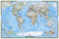World political wall map laminated National Geographic 20379 first image