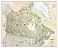 Canada antique wall map laminated National Geographic 20530 first image