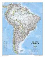 America South political wall map laminated National Geographic 20069 first image