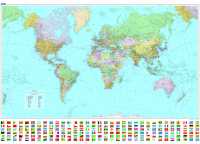 World political wall map laminated Kümmerly & Frey first image