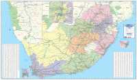 Zuid-Afrika business map wandkaart geplastificeerd Map Studio first image