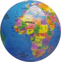 Opblaasbare wereldbol 30 cm Onze wereld Caly first image