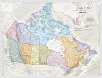Canada political classic carte murale Maps International first image