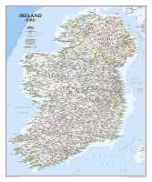 Ierland wandkaart geplastificeerd National Geographic 20427 first image