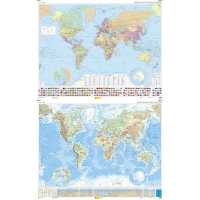 Mundo Político - Mundo Físico wall map CNIG first image