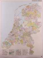Netherland postcode area wall map laminated The World of Maps 859 first image