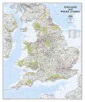 Angleterre /  Wales carte murale plastifiée National Geographic 20664 first image