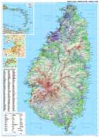 Saint Lucia wegen wandkaart Gizimap first image