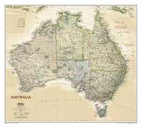 Australie politique antique carte murale plastifiée National Geographic 20439 first image
