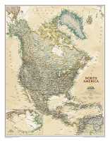Amerika Noord politiek antiek wandkaart geplastificeerd National Geographic 20462 first image