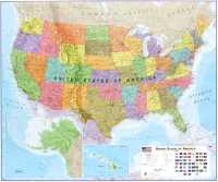 USA political wall map laminated Maps International first image