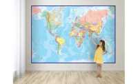 World Map mural giant 4-sheets wall map Maps International first image