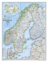Scandinavia wall map laminated National Geographic 22072 first image